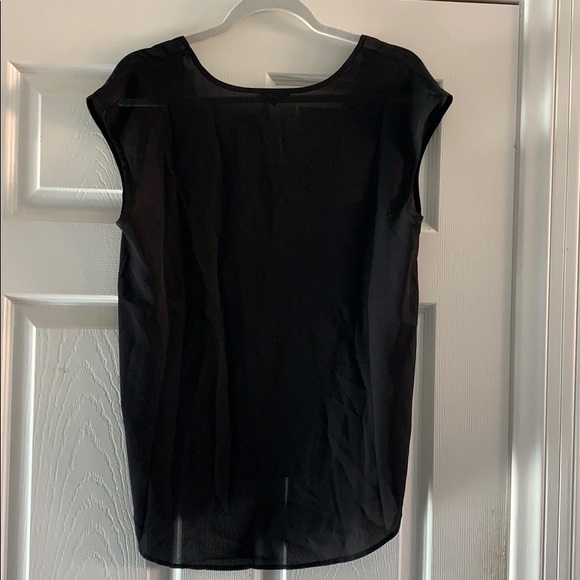 Shinestar black sleeveless semi sheer top - Picture 2 of 7